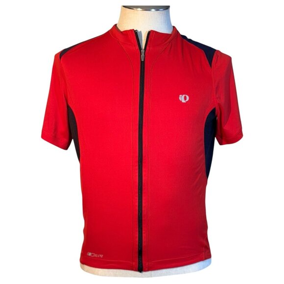 Pearl Izumi Cycling Jersey Mens Elite Series Size Large Red Black Full Zip Pol - Picture 6 of 8